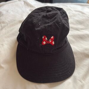 Minnie Mouse Black Adjustable Baseball Cap